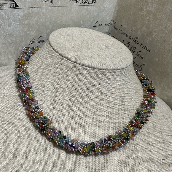 Multicolor silver necklace - Picture 1 of 2